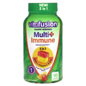 VitaFusion Vitaminas em Goma Multi + Imunológica Tangerina e Morango 90 Gomas