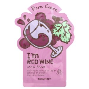 TonyMoly Im Red Vinho Máscara de Beleza para Cuidados com os Poros 1 Unidade 21 g (074 oz)