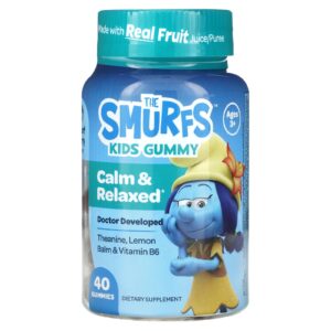 The Smurfs Gomas para Crianças Calma e Relaxado A Partir de 3 Anos de Idade Smurf Berry 40 Gomas