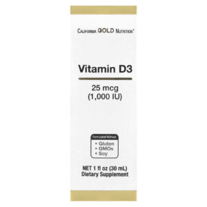 California Gold Nutrition Vitamina D3 25 mcg (1.000 UI) 30 ml (1 fl oz)