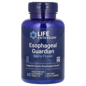 Life Extension Esophageal Guardian Berry 60 Comprimidos Mastigáveis Vegetarianos