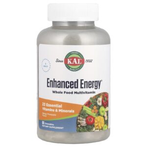 KAL Enhanced Energy Multivitamínico Integral Manga e Abacaxi 60 Cápsulas Mastigáveis