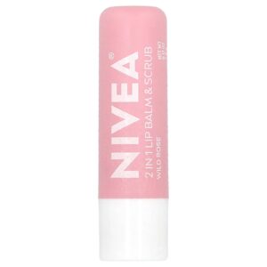 Nivea Esfoliante e Balm Labial 2 em 1 Rosa Silvestre 48 g (017 oz)