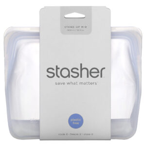 Stasher Saco de Alimentos de Silicone Reutilizável Saco de Levante-se Transparente 56 fl. oz. (128 g)