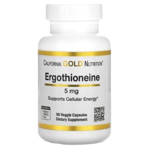 California Gold Nutrition Ergotioneína 5 mg 90 Cápsulas Vegetais