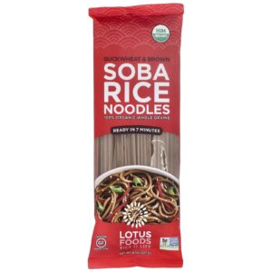 Lotus Foods Macarrão de Arroz de Soba e Trigo mourisco 227 g (8 oz)