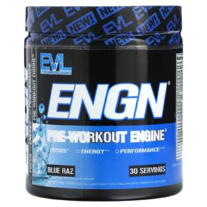 EVLution Nutrition ENGN Motor Pré-treino Blue Raz 312 g (11 oz)