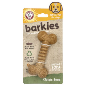 Arm & Hammer Barkies para Crianças Moderadas Brinquedo Dental para Cães Ring Manteiga de Amendoim 1 Brinquedo