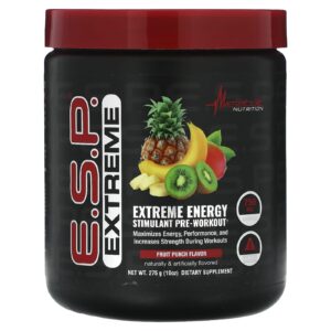 Metabolic Nutrition Pré-treino com Estimulante de Energia Extrema ESP Ponche de Frutas 275 g (10 oz)