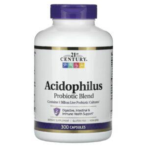 21st Century Acidophilus Mistura Probiótica 300 Cápsulas