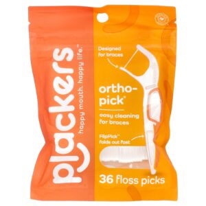 Plackers Orthopick Hastes para Fio Dental 36 Unidades