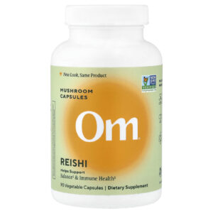 Om Mushrooms Cápsulas de Cogumelo Reishi 90 cápsulas vegetais (666 mg por cápsula)