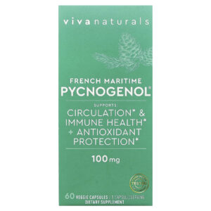 Viva Naturals French Marítimo Pycnogenol® 100 mg 60 Cápsulas Vegetais