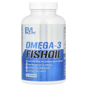 EVLution Nutrition Óleo de Peixe Ômega-3 1.000 mg 120 Cápsulas Softgel