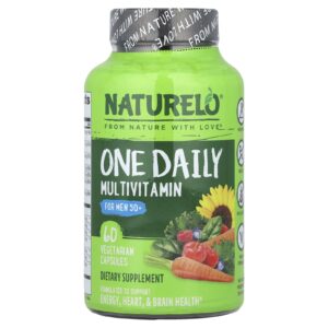 NATURELO Multivitamínico Diário para Homens Acima de 50 Anos 60 Cápsulas Vegetarianas
