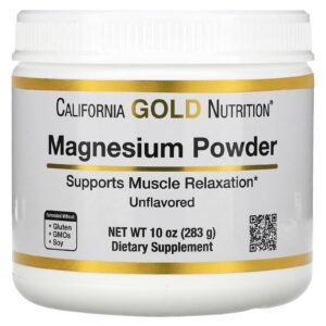 California Gold Nutrition Bebida de Magnésio em Pó Sem Sabor 283 g (10 oz)