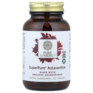 Pure Synergy Astaxantina SuperPure Extrato Orgânico 60 Cápsulas