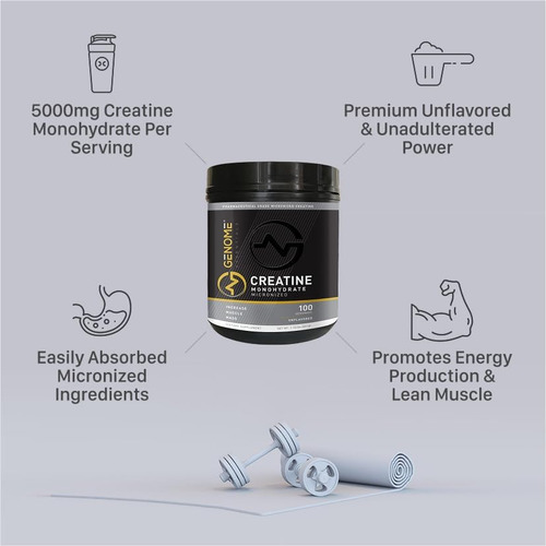 Genome Essentials Creatina Monohidratada Premium 100% Pura - Imagem 6