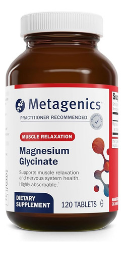 Magnesio Glicinato Metagenics 120 Comprimidos Alta Absorç