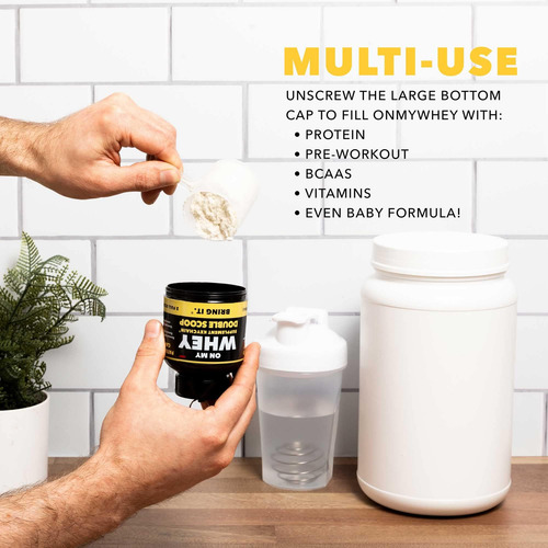 Pote Para Pó De Proteína Onmywhey Com Funil - Imagem 5