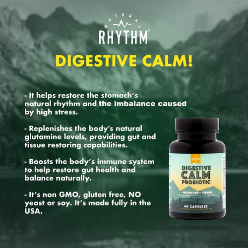 Probiótico Calmante Digestivo De Ritmo Natural (mais L-gluta - Imagem 17