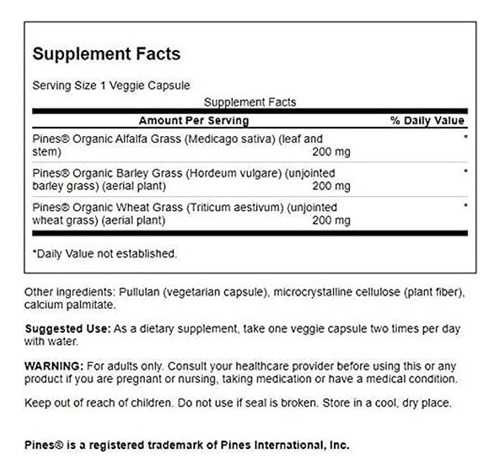 Swanson Greens Veg Cap: Energia Natural 60 Cápsulas - Imagem 8