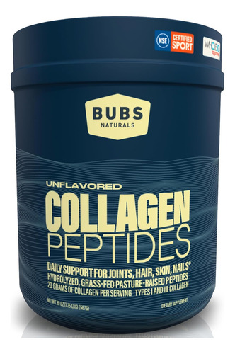 Bubs Naturals Pó De Péptidos De Colagénio Sem Sabor - Mel...
