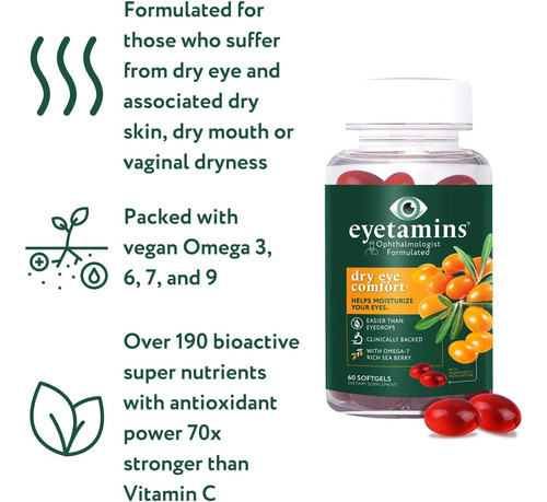 Dry Eye Comfort - 60 Softgels - Ophthalmologist - Formula... - Imagem 5