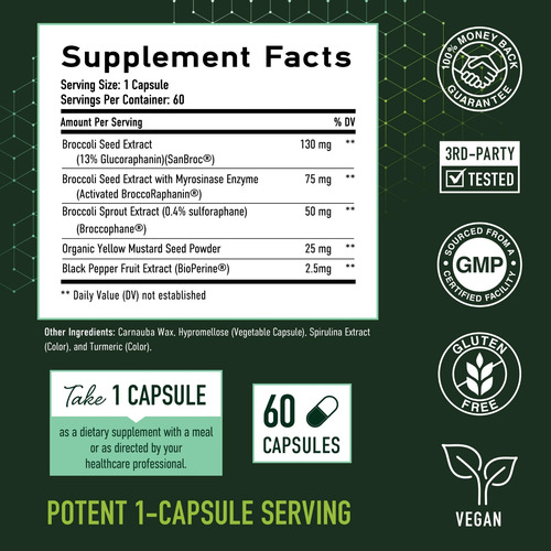 Suplemento De Desnutrição: Sulforafano 50 Mg De Broto De Br - Imagem 6