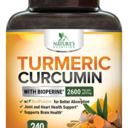 Suplemento De Curcumina De Açafrão Com Bioperina 95% 2600 Mg