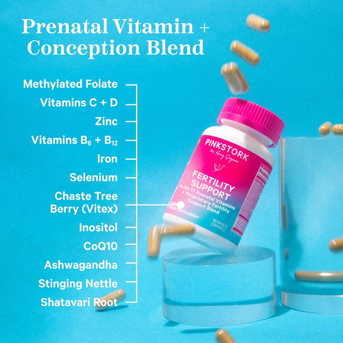 Pink Stork Suplementos De Fertilidade Para Mulheres - Mul... - Imagem 2