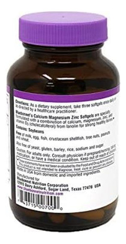 Bluebonnet Cálcio Magnésio Zinco Com Vitamina D3 Suplemento - Imagem 14