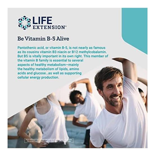 Life Extension Ácido Pantotênico 500 Mg - Vitamina B5 - Imagem 5