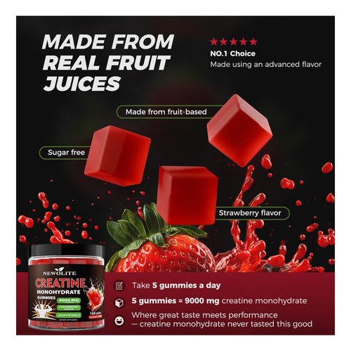 10x Resistência À Energia Creatina Monohidratada Gummies De - Imagem 12