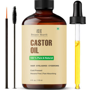 Frasco De Vidro De 120 Ml De Óleo De Rícino Botanic Hearth 1