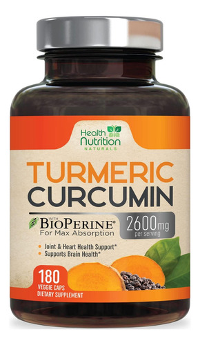 Suplemento De Curcumina De Cúrcuma 2600 Mg Com Extrato De Pi - Imagem 9