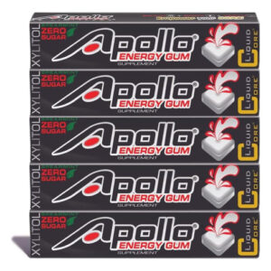 Goma De Energia Apollo Por Núcleo Líquido - 80mg De Cafeína