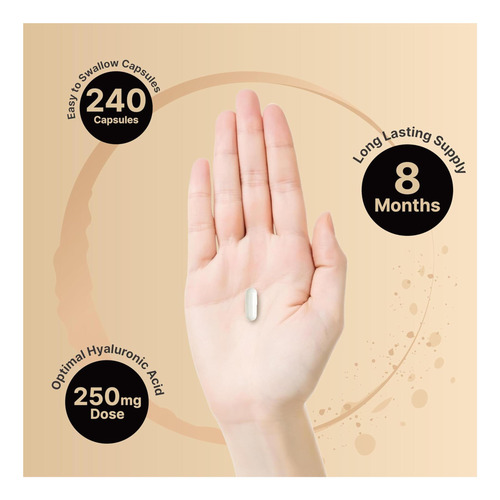 Suplementos De Ácido Hialurônico Da Naturebell 250mg 240 E - Imagem 4