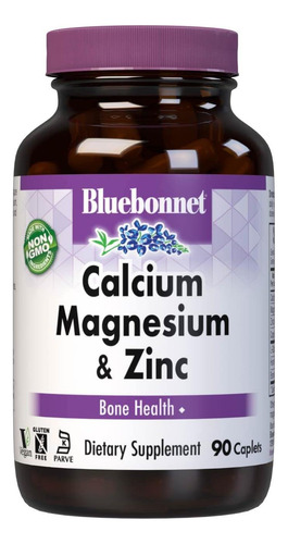 Bluebonnet Cápsulas De Cálcio Magnésio E Zinco 90 Cápsulas