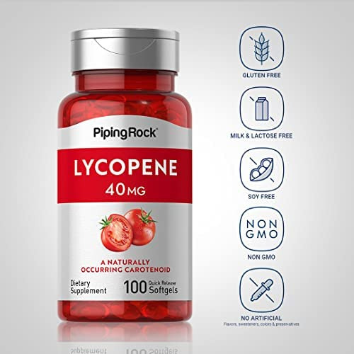 Suplemento De Licopeno Piping Rock 40mg 100 Cápsulas - Imagem 3