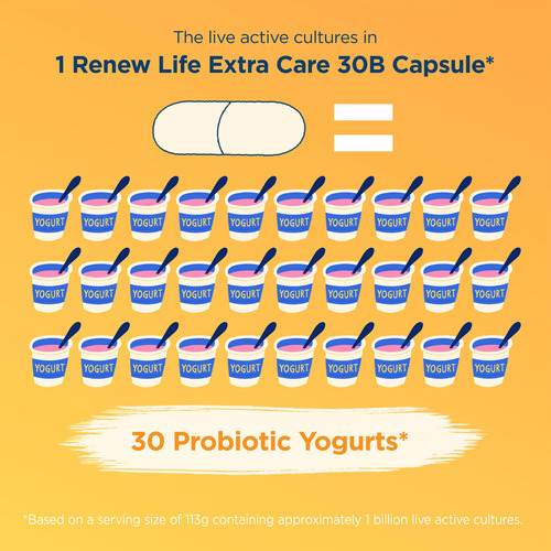 Cápsulas Probióticas Renew Life Extra Care Digestive 30ct - Imagem 6