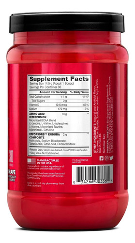 Bsn Amino X Recuperação Muscular E Pó De Resistência Com 10 - Imagem 8