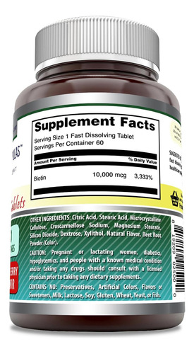 Fórmulas Incríveis Biotina 10.000 Mcg Comprimidos De Disso - Imagem 2