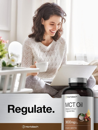 Comprimidos De Óleo Horbäach Keto Mct 3600mg 300 Cápsula - Imagem 13