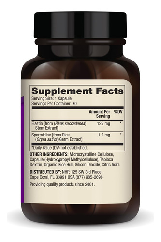 Dr. Mercola Fisetina E Espermidina 30 Porções (30 Cápsulas) - Imagem 6