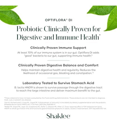 Shaklee - Optiflora® Di Probiótico -10 Bilhões De Ufc - 4 Ce - Imagem 9
