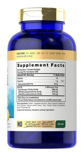 Óleo De Peixe Carlyle 1200 Mg Sem Arrotos 300 Cápsulas - Imagem 2