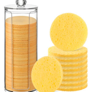 Esponjas Faciais Comprimidas Em Série 120 Unidades Com Recip