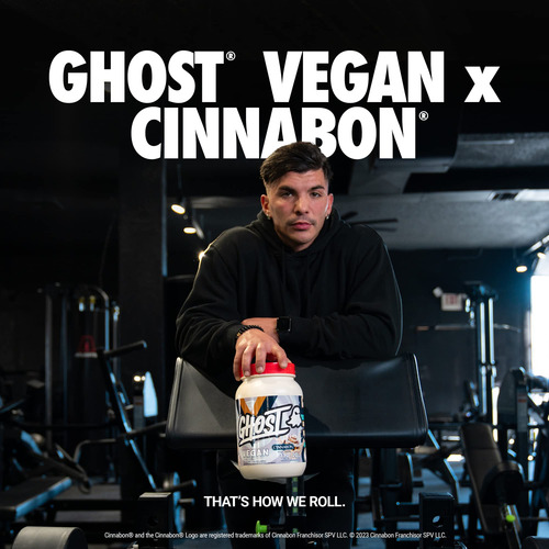 Proteína Em Pó Ghost Vegan Cinnabon Slavor 907g 20g De Prote - Imagem 2