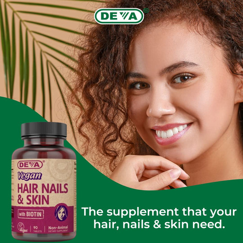Suplemento Deva Para Cabelo Unhas E Pele Veganos Com Compri - Imagem 8